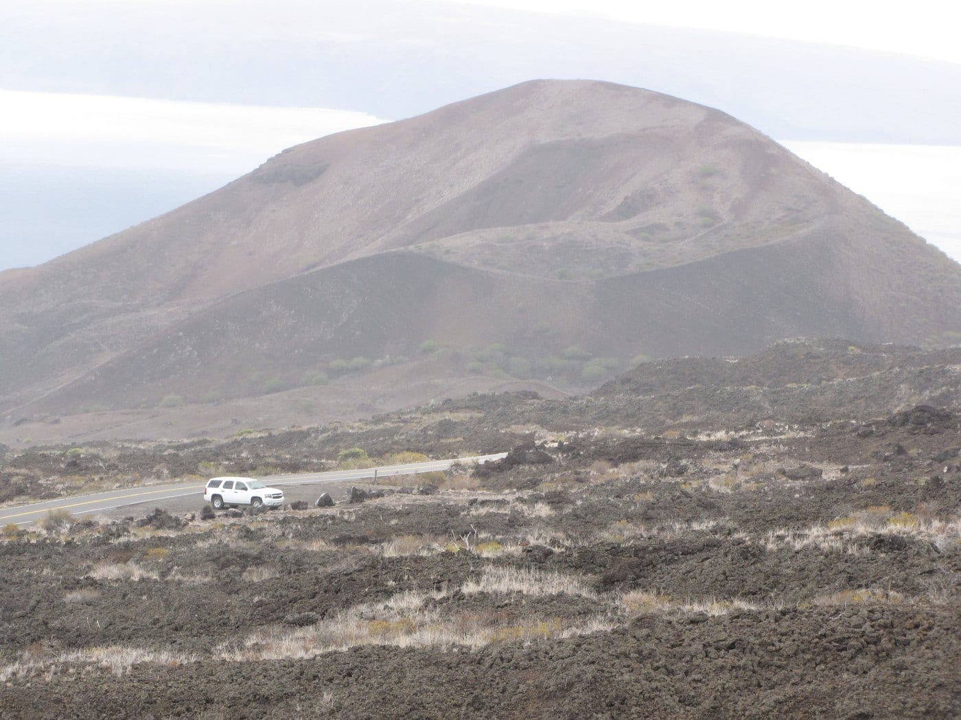 Dryland habitat and volcanic slopes inside Kanaio Natural Area Reserve